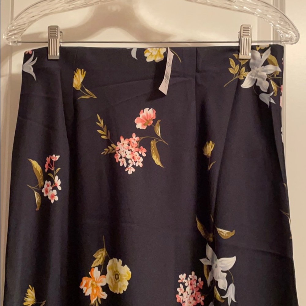 LOFT satin midi skirt
